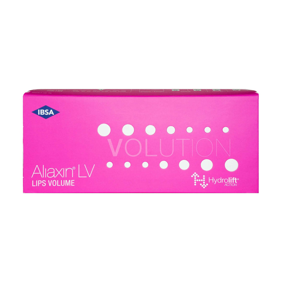 Aliaxin LV Lippenfiller von IBSA, 2x1ml Hyaluronsäure für Lippenvolumen, sichtbarer Applikationsbereich, Dermalfiller in Deutschland