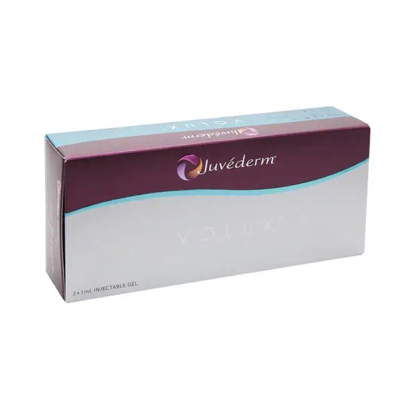 Juvéderm Volux Dermalfiller mit Hyaluronsäure und Lidocain für Kinn- und Kieferkonturierung, von ALLERGAN.