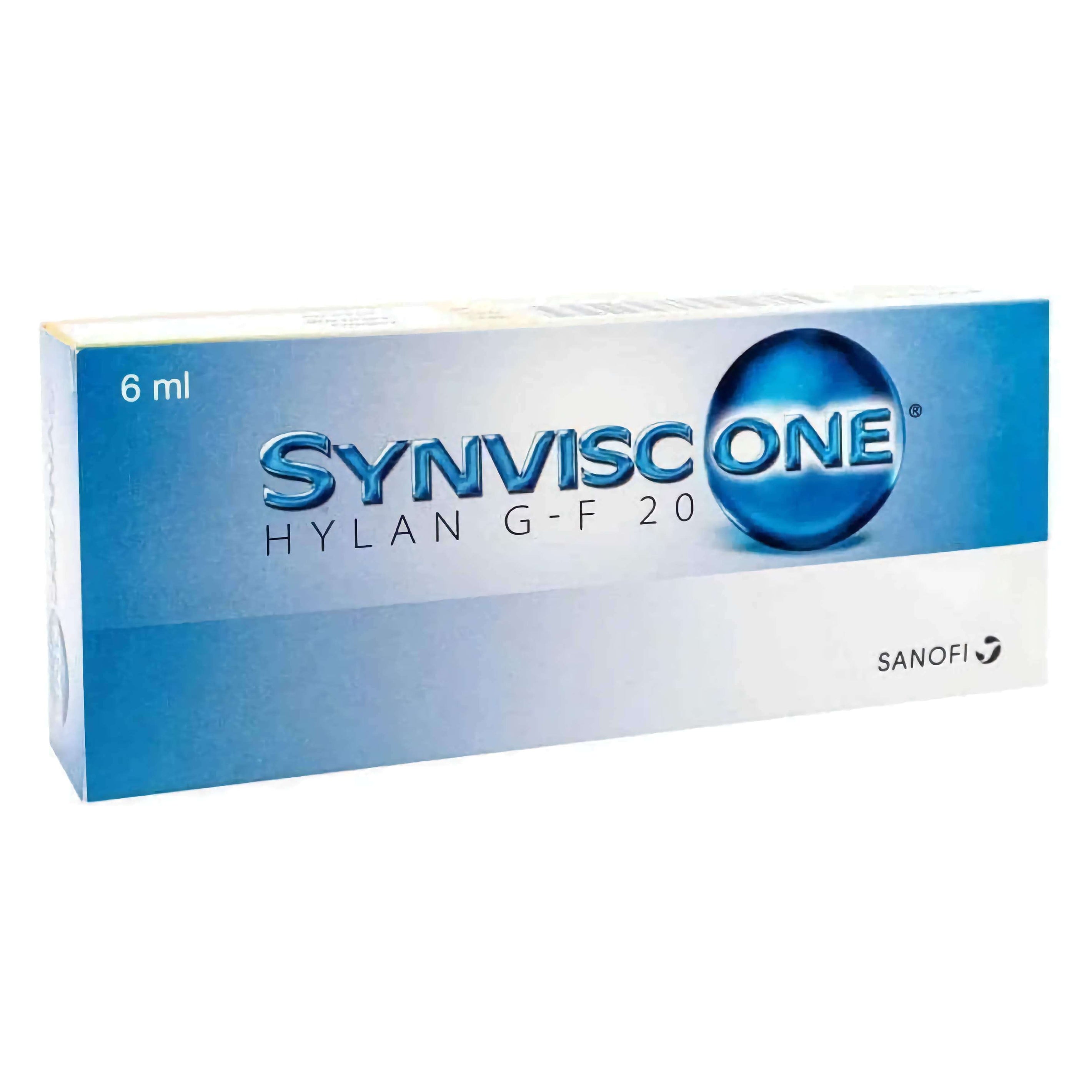 Hyaluronsäure-Injektion Synvisc One 48mg, 6ml, für Kniearthrose, Sanofi-Aventis, Flasche mit Injektionsspritze